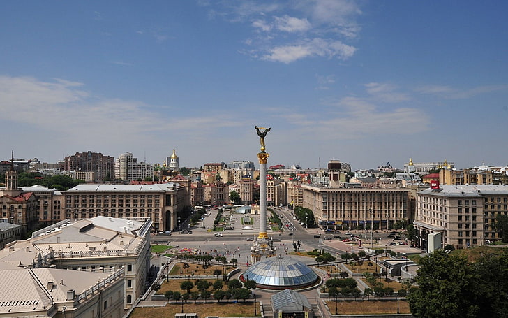 capital, cidade, paisagem urbana, europa, ucrânia, HD papel de parede
