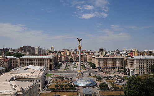 首都、都市、都市景観、ヨーロッパ、キエフ、ウクライナ、 HDデスクトップの壁紙 HD wallpaper