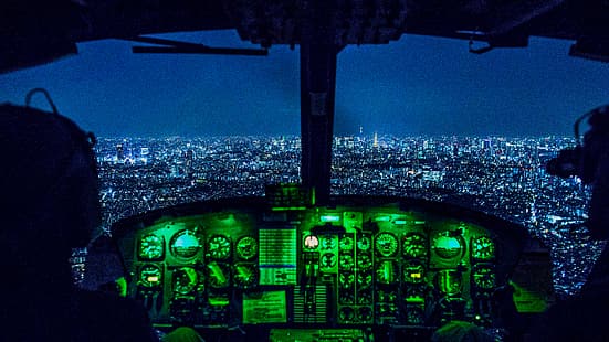пилотска кабина, Токио, военни самолети, хеликоптери, UH-1, HD тапет HD wallpaper