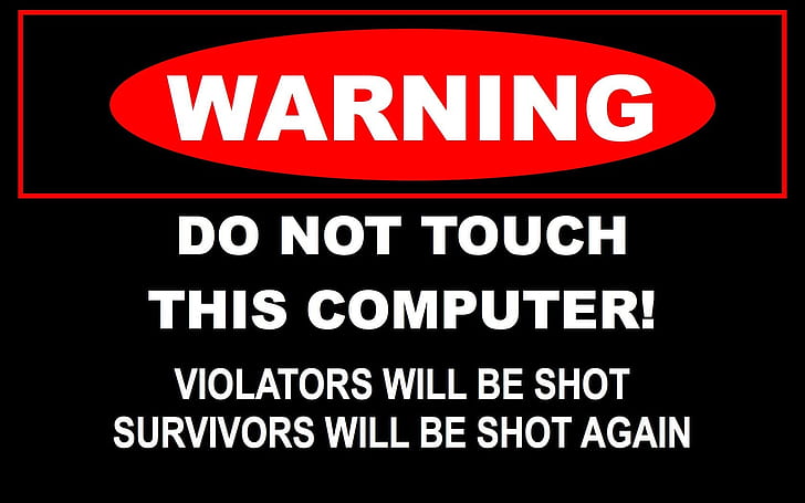 Компьютерные знаки Funny PC Warning 1680x1050 Развлечения Funny HD Art, Компьютеры, Знаки, HD обои