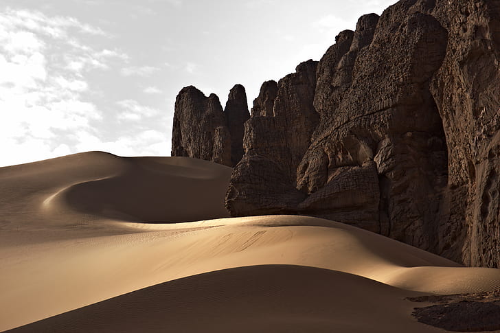 Earth, Desert, Africa, Algeria, Dune, National Park, Rock, Sahara, Sand, Tassili N'Ajjer, HD wallpaper