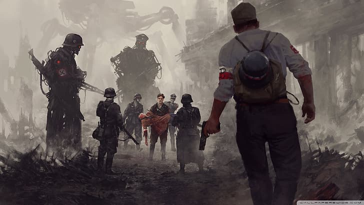 1944 ، الجيش الألماني ، خيال العالم الثاني ، انتفاضة وارسو، خلفية HD