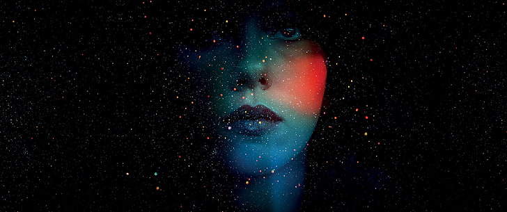 woman face abstract painting, abstract, double exposure, Under the Skin, Scarlett Johansson, HD wallpaper