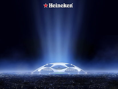 ハイネケンのロゴ、UEFA、サッカー、ハイネケン、チャンピオンズリーグ、スター、 HDデスクトップの壁紙 HD wallpaper