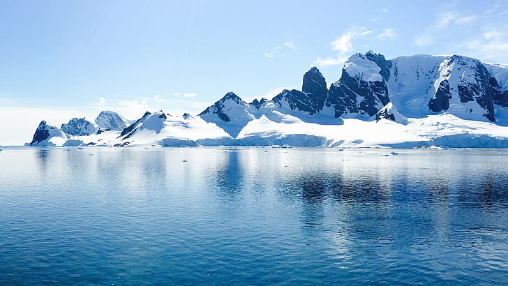 antarktika, doğa, su, arktik okyanusu, arktik, deniz buzu, dağ, dağ manzarası, buzul, kutup buz başlığı, buz, gökyüzü, okyanus, HD masaüstü duvar kağıdı