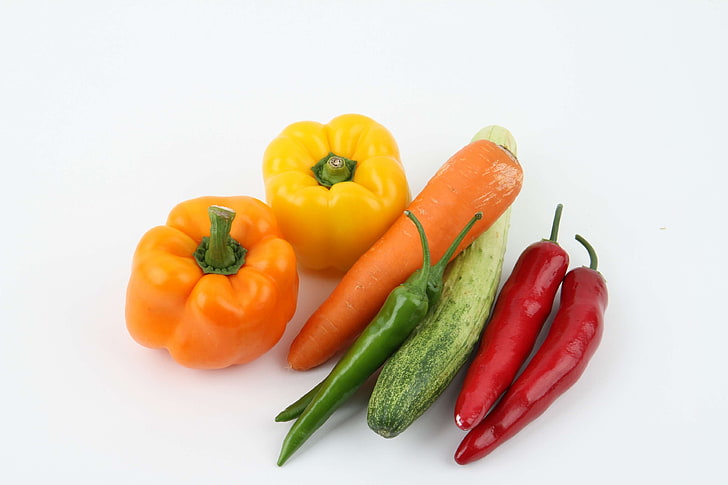 pertanian, cabai, makanan, segar, bahan-bahan, organik, paprika, sayuran, Wallpaper HD