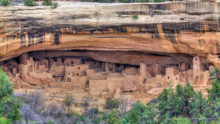 Anasazi Ruins, Cliff Palace, Mesa Verde N.P., Colorado, National Parks, HD wallpaper