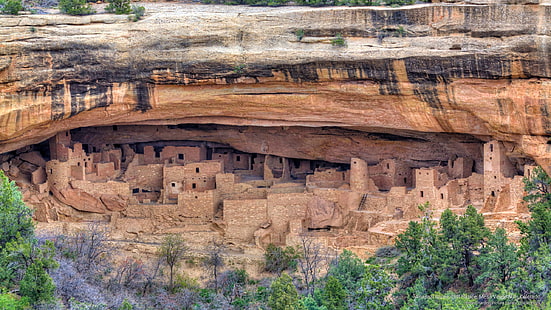 Anasazi Ruins, Cliff Palace, Mesa Verde N.P., Colorado, National Parks, HD wallpaper HD wallpaper
