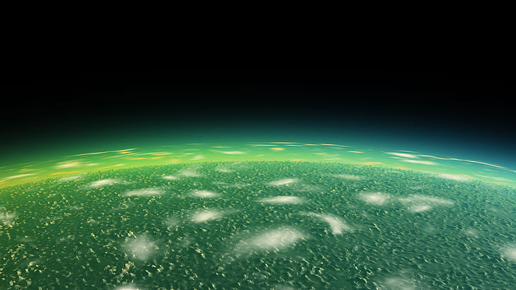 fremder planet, grünfläche, planet, 8k uhd, weltraumkunst, 3d, weltraum, futuristisch, HD-Hintergrundbild
