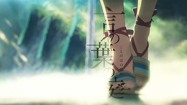 feet, anime, The Garden of Words, HD wallpaper