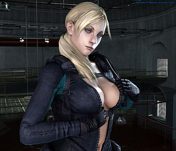 Jill Valentine, Resident Evil, kobiety, ogień, grafika z gier wideo, postacie z gier wideo, Resident Evil Revalations, Resident Evil HD Remaster, Tapety HD HD wallpaper