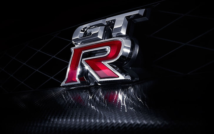 Logo GT R, Nissan GT-R, Nissan Skyline GT-R R35, Sfondo HD