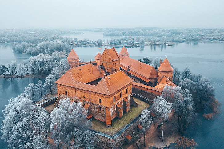 Trakai, Lithuania, Island Castle, HD wallpaper