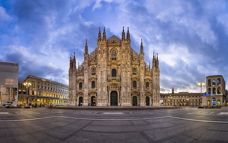 Соборы, Миланский собор, Архитектура, Кафедральный собор, Италия, Милан, HD обои