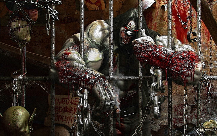 zombie on cage цифрови тапети, комикси, Lobo, Lobo (DC Comics), HD тапет