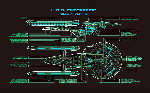 star trek uss enterprise astronave schematica, Sfondo HD HD wallpaper