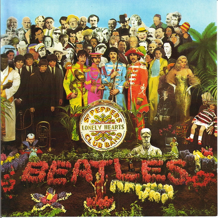 อัลบั้ม the beatles ครอบคลุม sgt peppers วงดนตรีวงดนตรีที่โดดเดี่ยว Entertainment Music HD Art, The Beatles, ปกอัลบั้ม, sgt. วงชมรมคนเหงาของพริกไทย, วอลล์เปเปอร์ HD