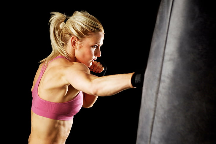 ボクシングトレーニング女性、ボクシング、手袋、トレーニング、女性、 HDデスクトップの壁紙