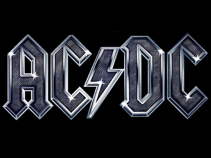 AC DC, logo AC / DC, muzyka, australijski zespół rockowy, Tapety HD