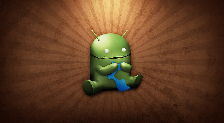 Robot Android drôle, illustration verte Android, ordinateurs, Android, robot, drôle, Fond d'écran HD