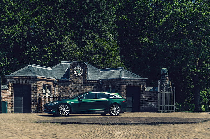 2018 Otomobil, elektrikli otomobil, 6K, Tesla Model S Atıcı Fren, HD masaüstü duvar kağıdı