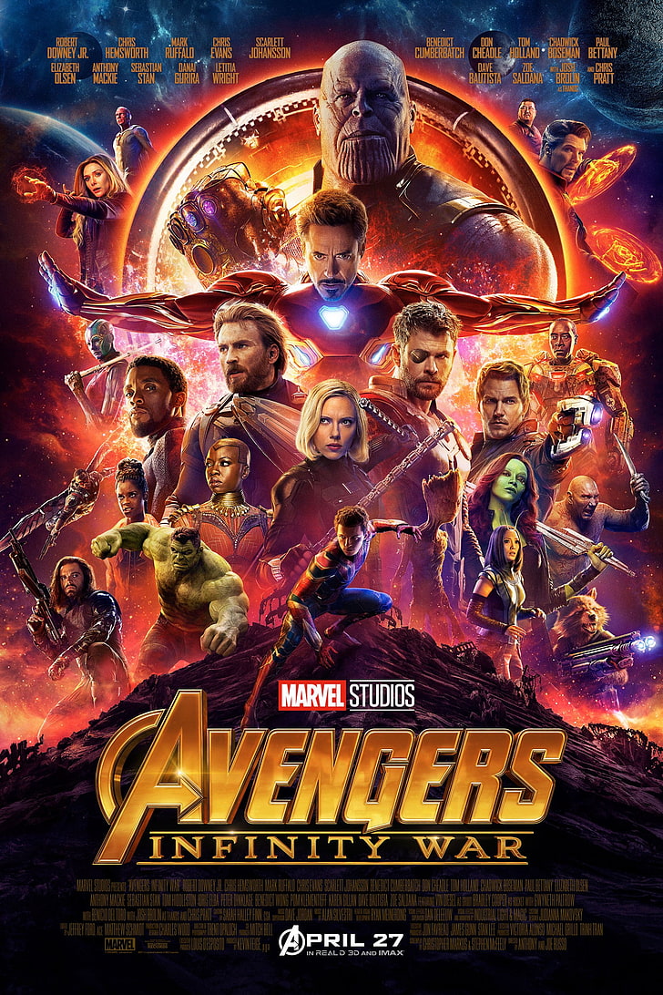 poster, Marvel Cinematic Universe, Avengers: Infinity war, The Avengers, Sfondo HD, sfondo telefono