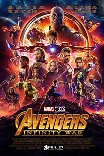 pôster, Universo Cinematográfico Marvel, Vingadores: Guerra Infinita, Os Vingadores, HD papel de parede HD wallpaper
