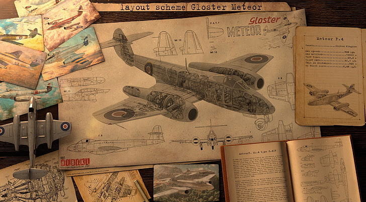Gloster Meteor, Games, Other Games, hibikirus, aircraft, warthunder, gloster, HD wallpaper