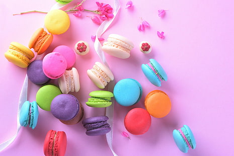 Cibo, macaron, colori, dolci, Sfondo HD HD wallpaper