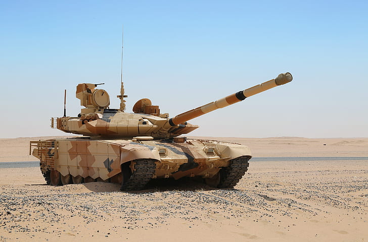 sand, desert, T-90MS, tank of the Russian Federation, HD wallpaper