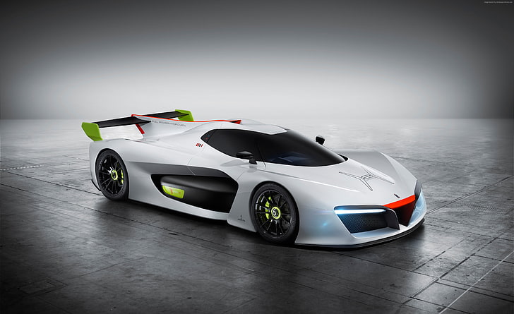 Geneva Auto Show 2016, hidrogênio, branco, célula de combustível de hidrogênio, carro esporte, Pininfarina H2 Speed, HD papel de parede