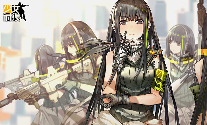 Mädchen mit Waffen, Pistole, Girls Frontline, Anime, Girls_Frontline, HD-Hintergrundbild
