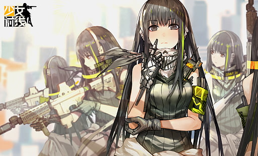 ragazze con pistole, pistola, Girls Frontline, anime, Girls_Frontline, Sfondo HD HD wallpaper