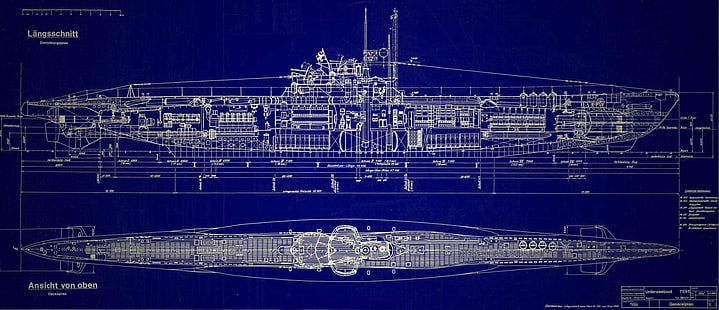 Военный, Схема, Подводная лодка, HD обои HD wallpaper