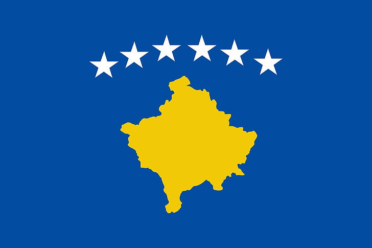 2000px bandera, kosovo, svg amarillo, Fondo de pantalla HD
