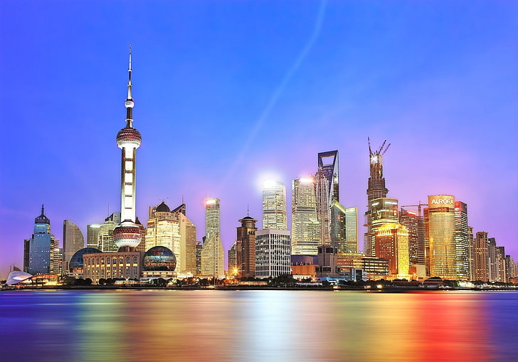 مدن ، شنغهاي ، الصين ، بودونغ، خلفية HD