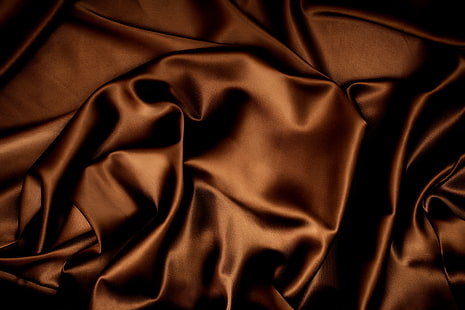 tekstil satin coklat, latar belakang, tekstur, sutra, kain, atlas, coklat, satin, cokelat, Wallpaper HD HD wallpaper