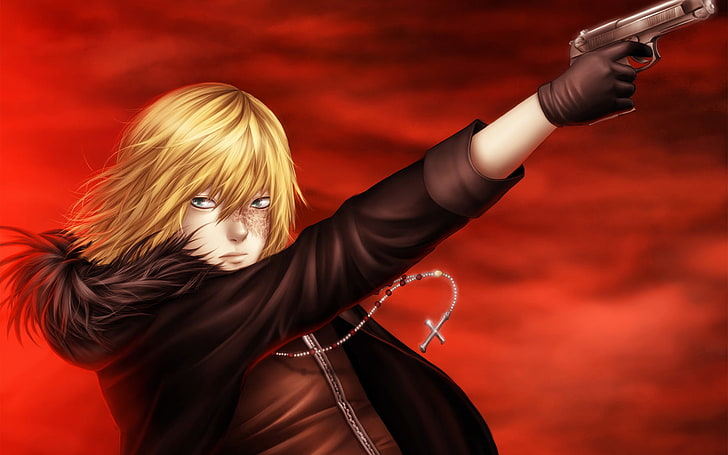 Mello Death Note Anime, blonde-haired man holding gun anime character illustration, Anime / Animated, , anime, HD wallpaper