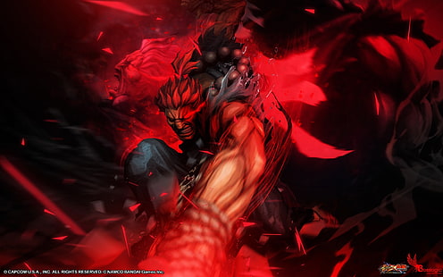 Akuma illustration, Akuma, Street Fighter, Capcom, HD wallpaper HD wallpaper