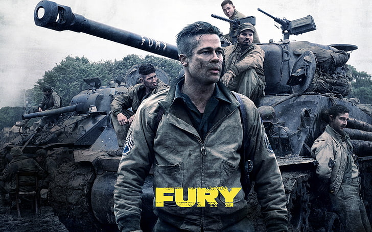 Fury movie cover, war, Fury (movie), movies, HD wallpaper