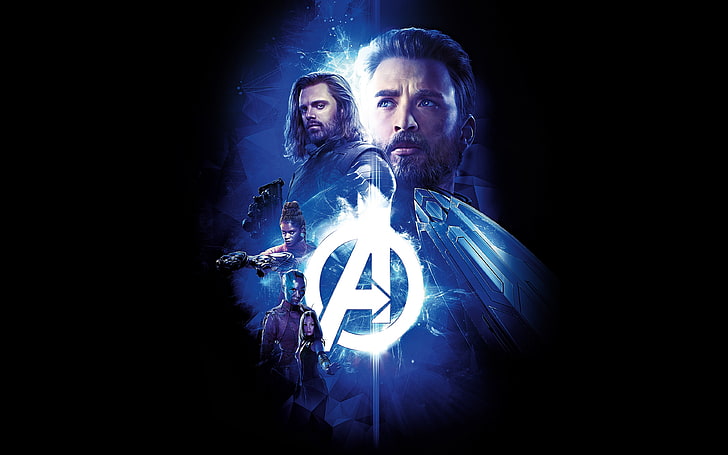 Poster Tema Avengers Infinity War 2018 Biru, wallpaper Avengers, Wallpaper HD
