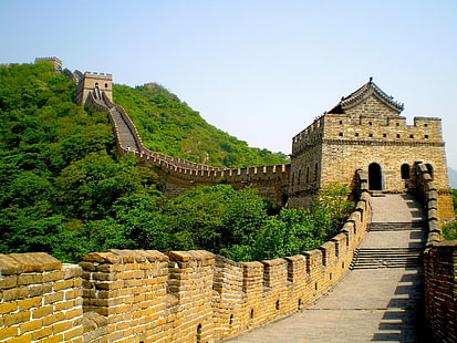 Аркитектура, Китай, Гран, Великий, Муралла, стена, HD обои HD wallpaper