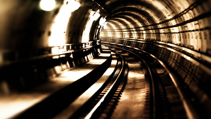 túnel, metrô, HD papel de parede