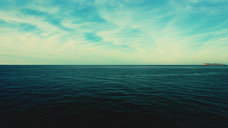 laut, langit, horizon, waterscape, air, Wallpaper HD