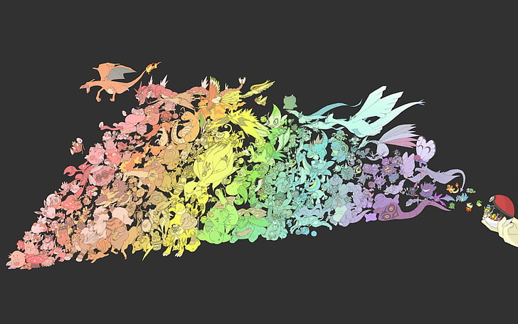разнообразни илюстрации на Pokemon, Pokémon, HD тапет