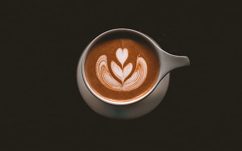 bebida, café da manhã, cafeína, cappuccino, fechar-se, café, bebida de café, caneca de café, creme, xícara, xícara de café, escuro, bebida, café expresso, espuma, comida, quente, latte art, leite, caneca, pires, natureza mortamesa, HD papel de parede HD wallpaper