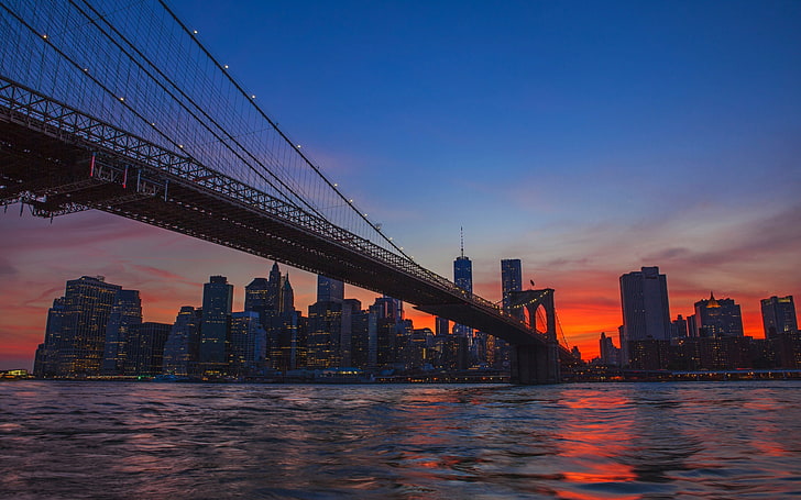 New York Brooklyn Bridge-Cities HD เดสก์ทอปวอลล์เปเปอร์ .., วอลล์เปเปอร์ HD