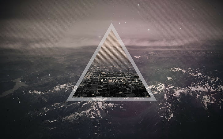 Dreieck, digitale Kunst, Polyscape, HD-Hintergrundbild