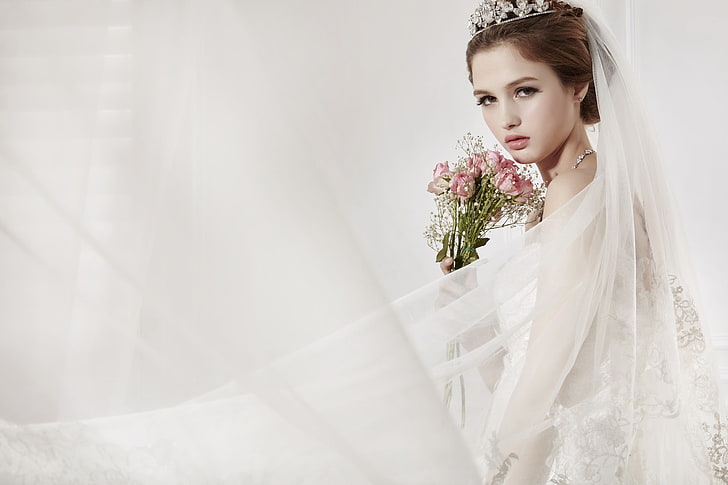 pengantin wanita, model, Wallpaper HD