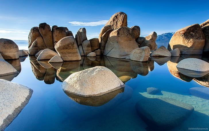 nature, 2560x1600, Water, Rock, sky, hd s, 4K, hd, rocks, In, the, HD wallpaper